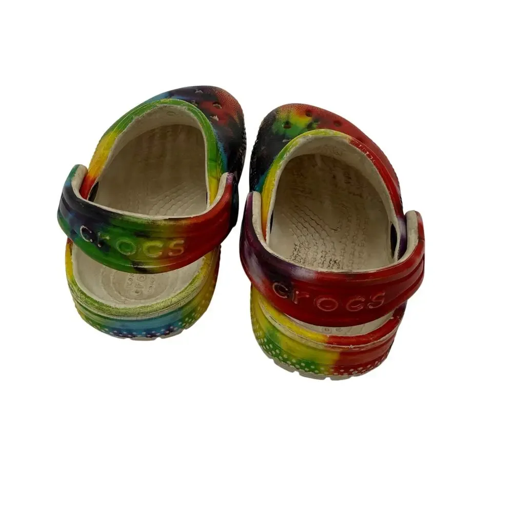 Crocs Infant Kids Tie-Dye Classic Clogs Shoes Size C4